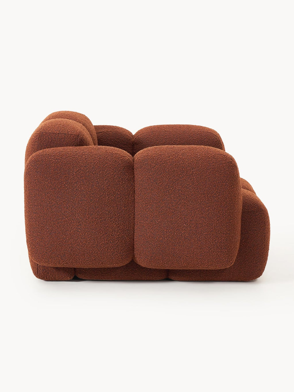Tayla Lounge Chair in Bouclé — Brown