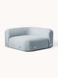 Wolke Round Bouclé Corner Module — Light Blue