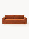 Tasha Velvet-Sofa Bed (3-seater) with Storage — Rust