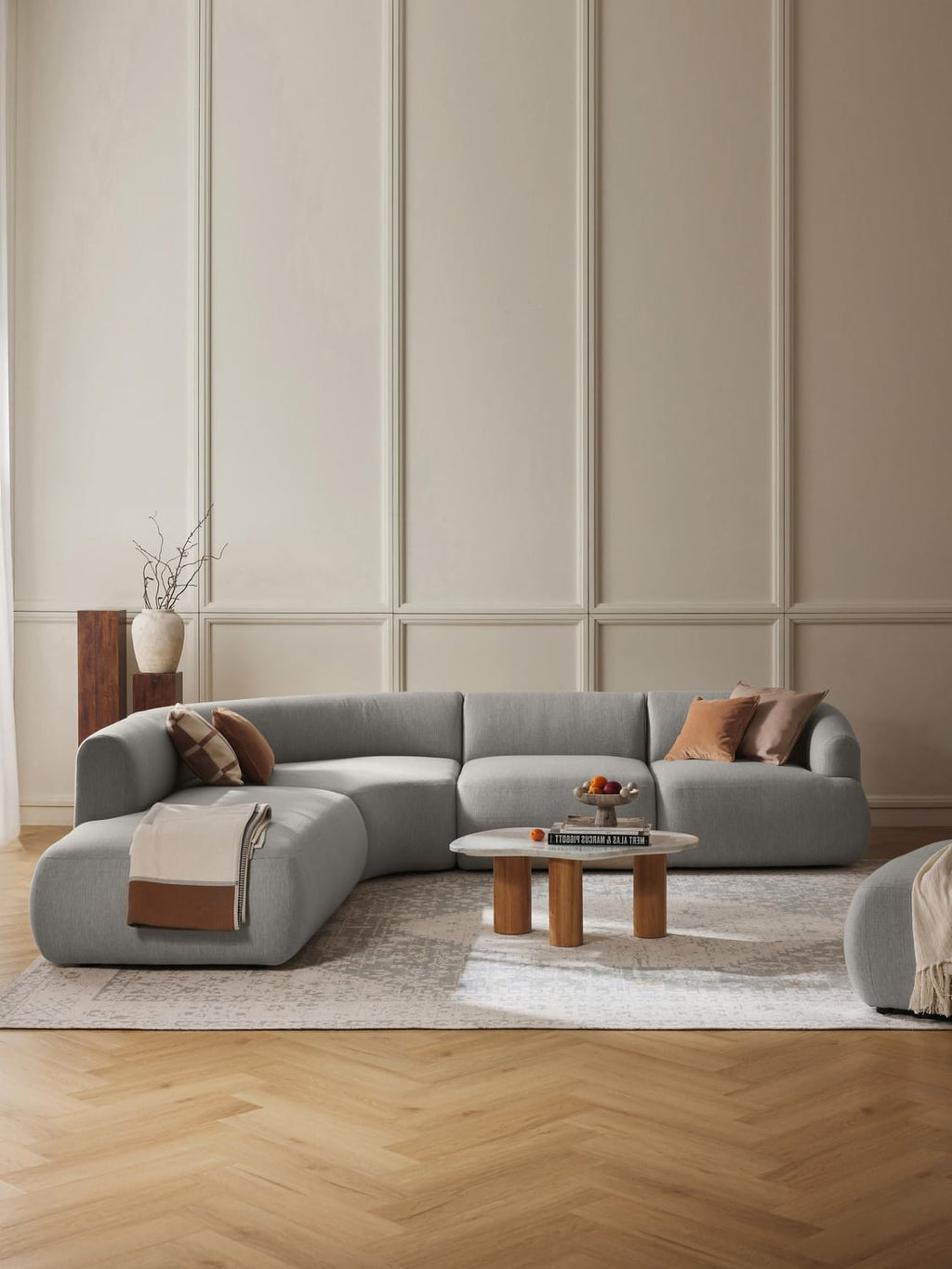 Sofia Modular Corner Sofa (4-seater) — Lilac