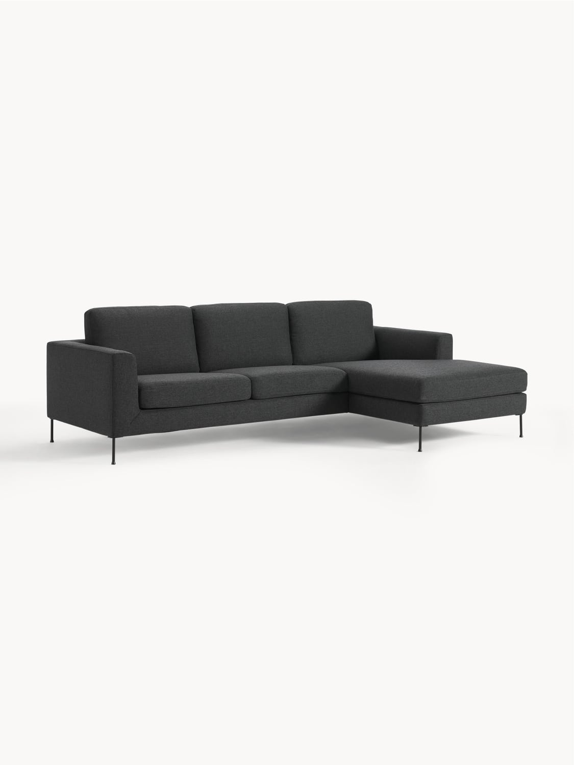 Cucita Corner Sofa (3-seater) — Dark Grey