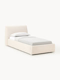 Cloud Upholstered Single Bed — Off-White