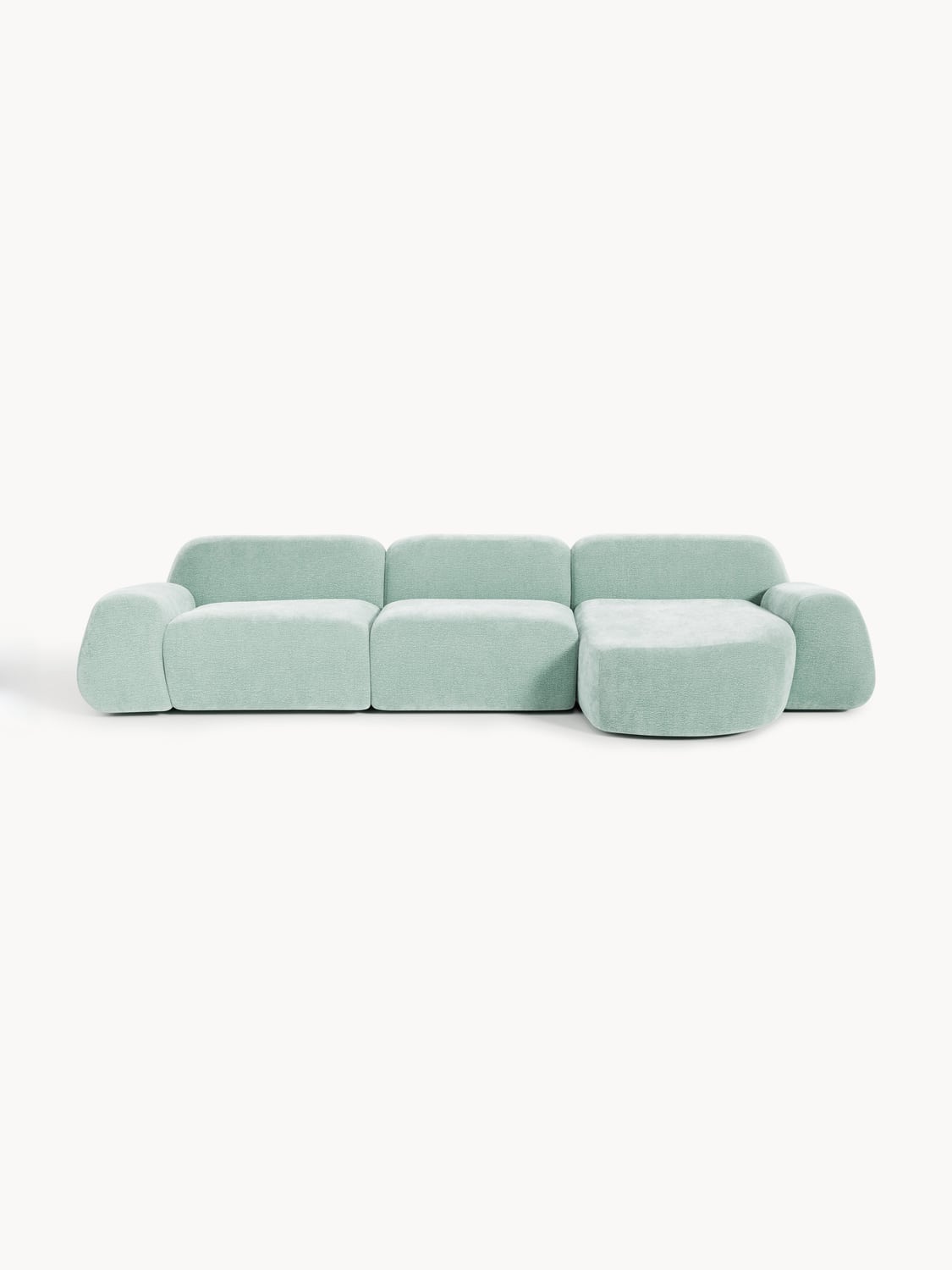 Wolke Modular Teddy-Corner Sofa (4-seater) — Pearl Grey