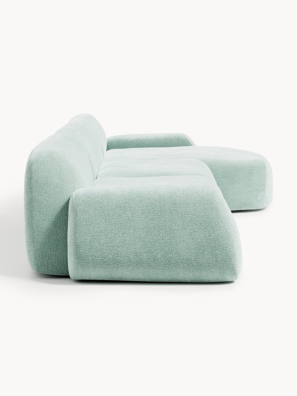 Wolke Modular Teddy-Corner Sofa (4-seater) — Pearl Grey