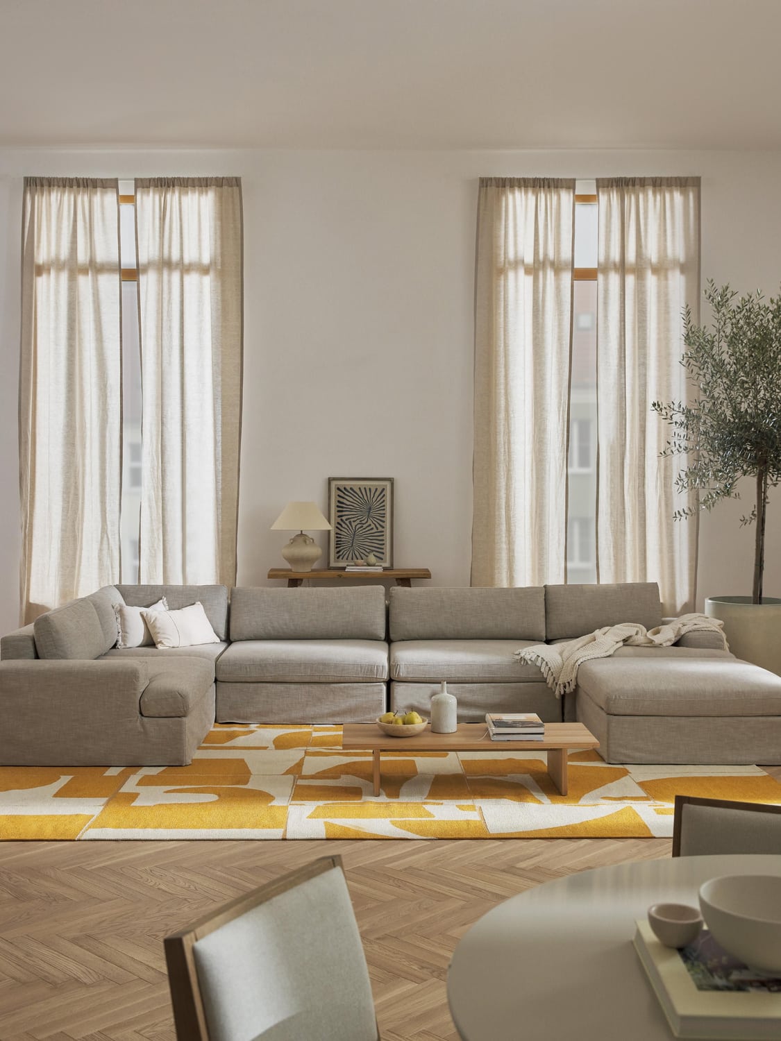 Russell Modular XL Sofa with removable covers — Oatmeal