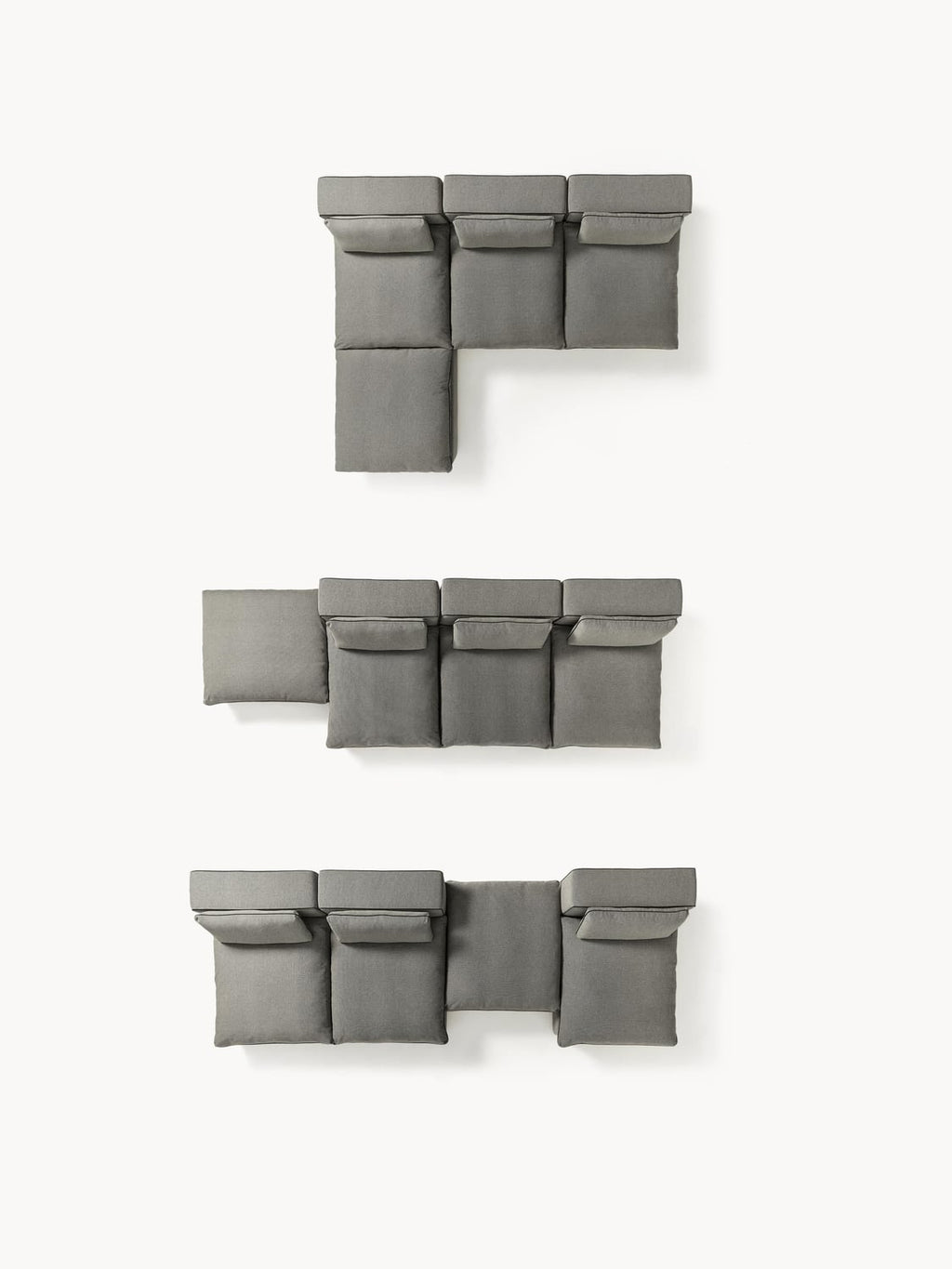 Felix Modular XL Sofa with Ottoman (left/right) — Taupe