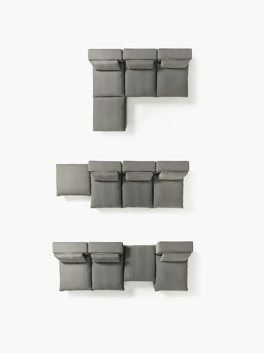 Felix Modular XL Sofa with Ottoman (left/right) — Taupe