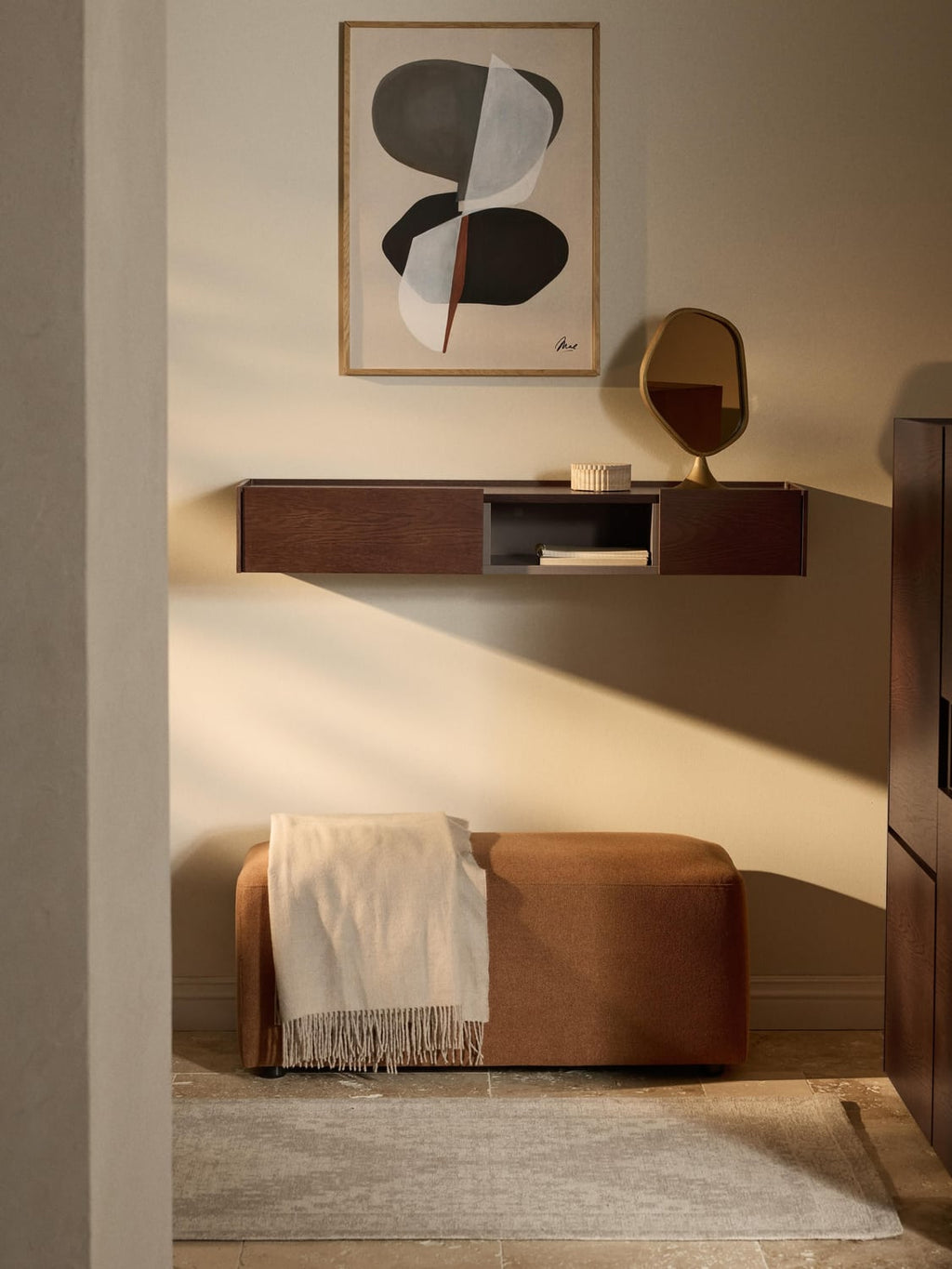 Larsen Wooden Wall Console — Taupe