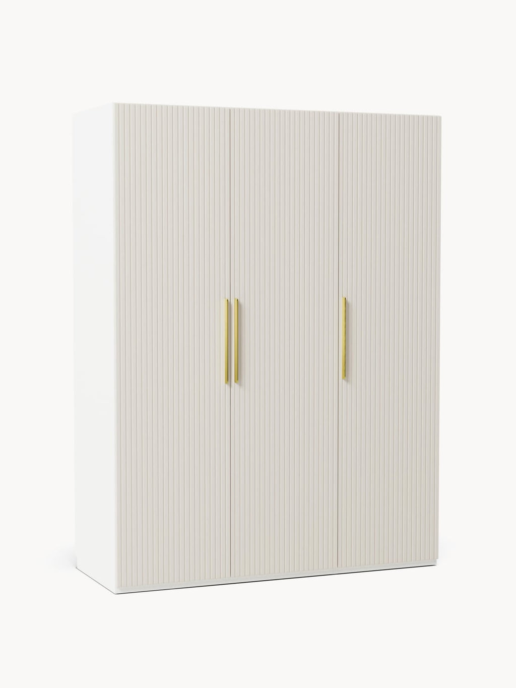 Simone Modular Hinged-Door Wardrobe, 150 cm Width, in various sizes — Light Grey