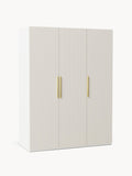 Simone Modular Hinged-Door Wardrobe, 150 cm Width, in various sizes — Light Grey