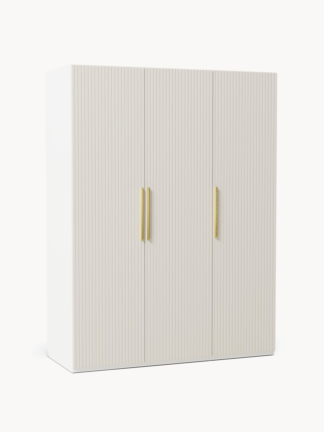 Simone Modular Hinged-Door Wardrobe, 150 cm Width, in various sizes — Light Grey