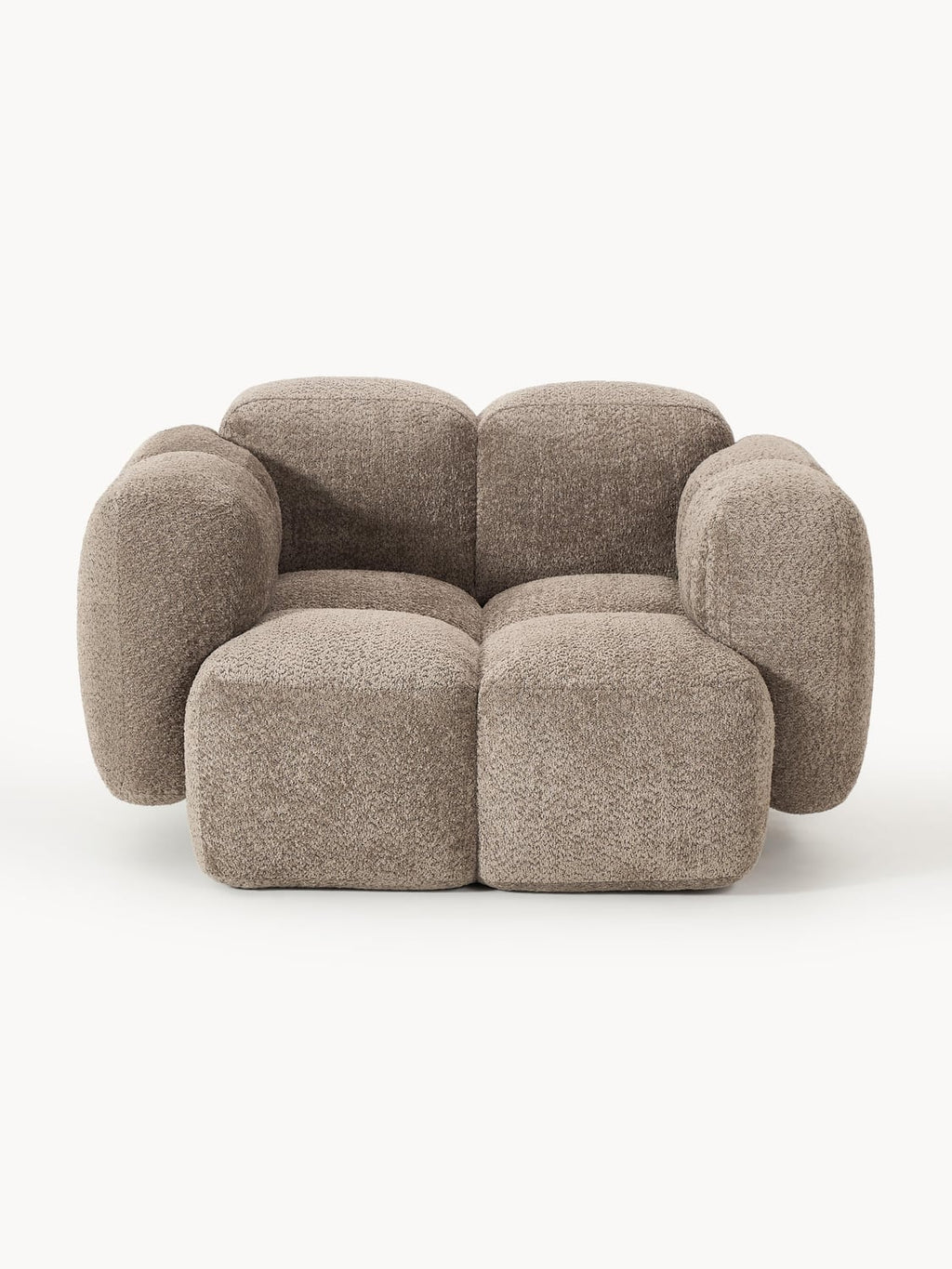 Tayla Lounge Chair in Teddy Bouclé — Taupe