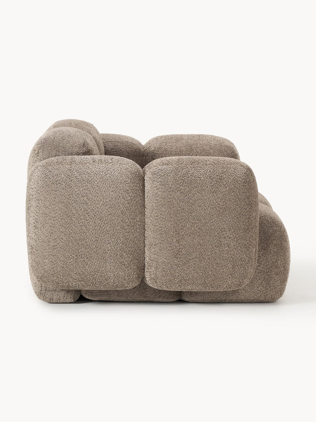 Tayla Lounge Chair in Teddy Bouclé — Taupe