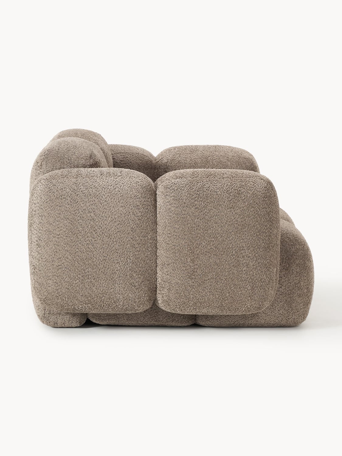 Tayla Lounge Chair in Teddy Bouclé — Taupe