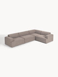 Melva Large Corner Sofa (4-seater) — Warm Grey