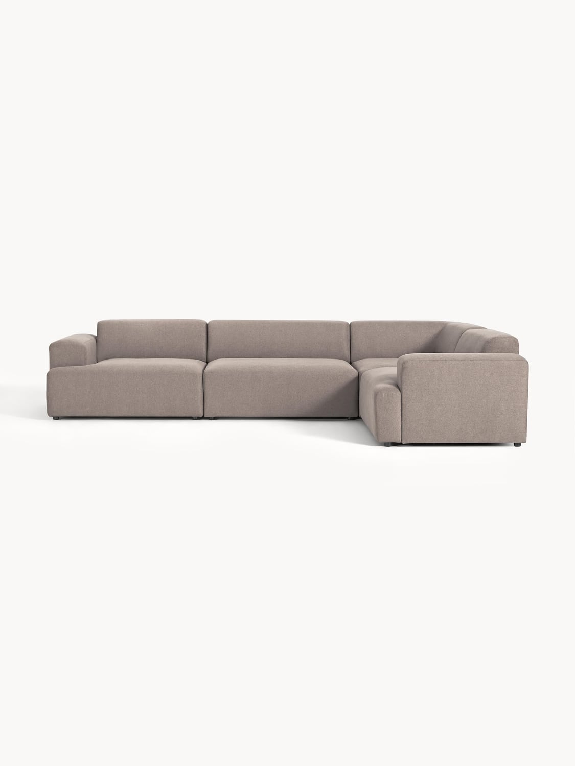 Melva Large Corner Sofa (4-seater) — Warm Grey