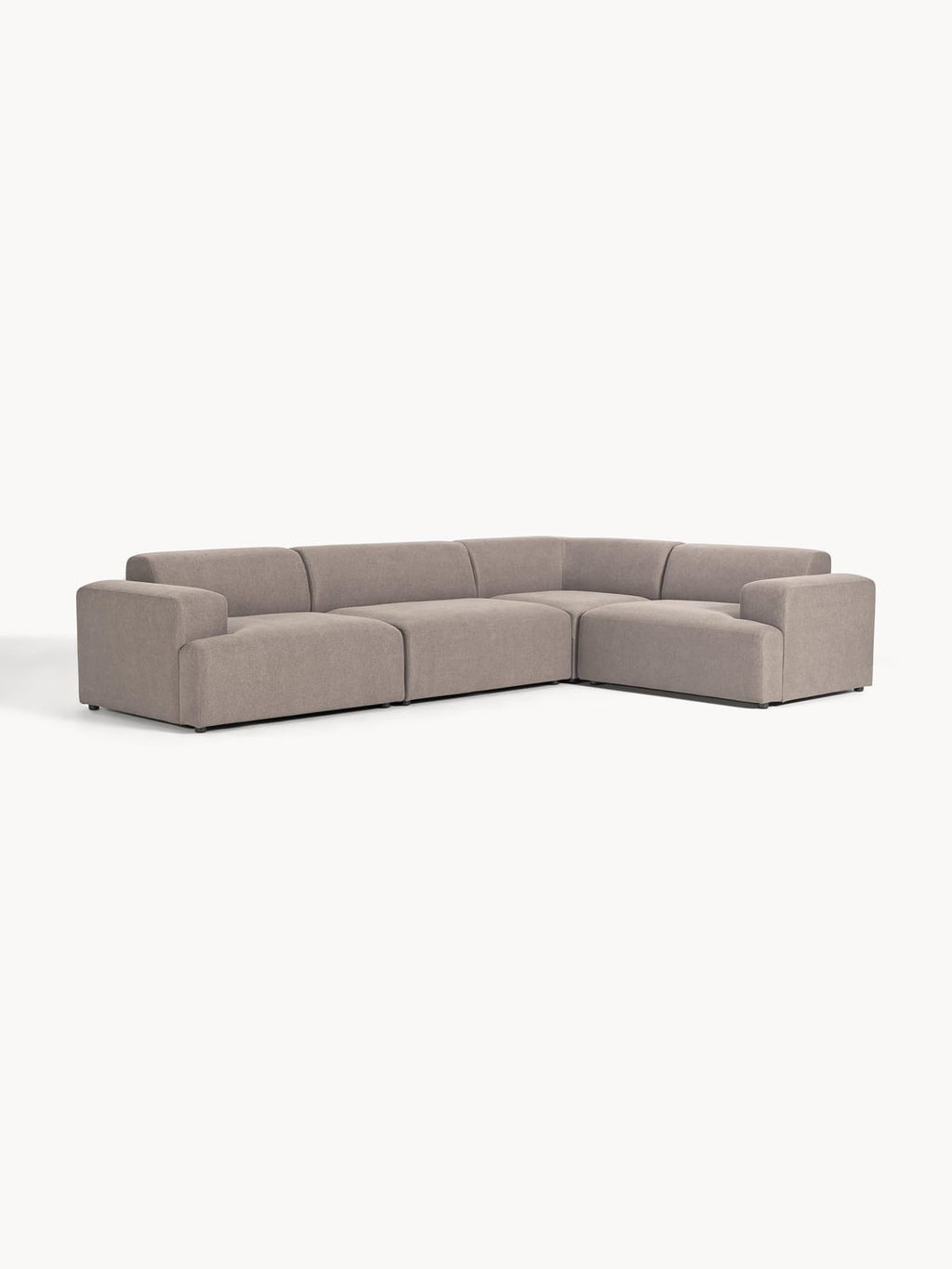 Melva Large Corner Sofa (4-seater) — Warm Grey