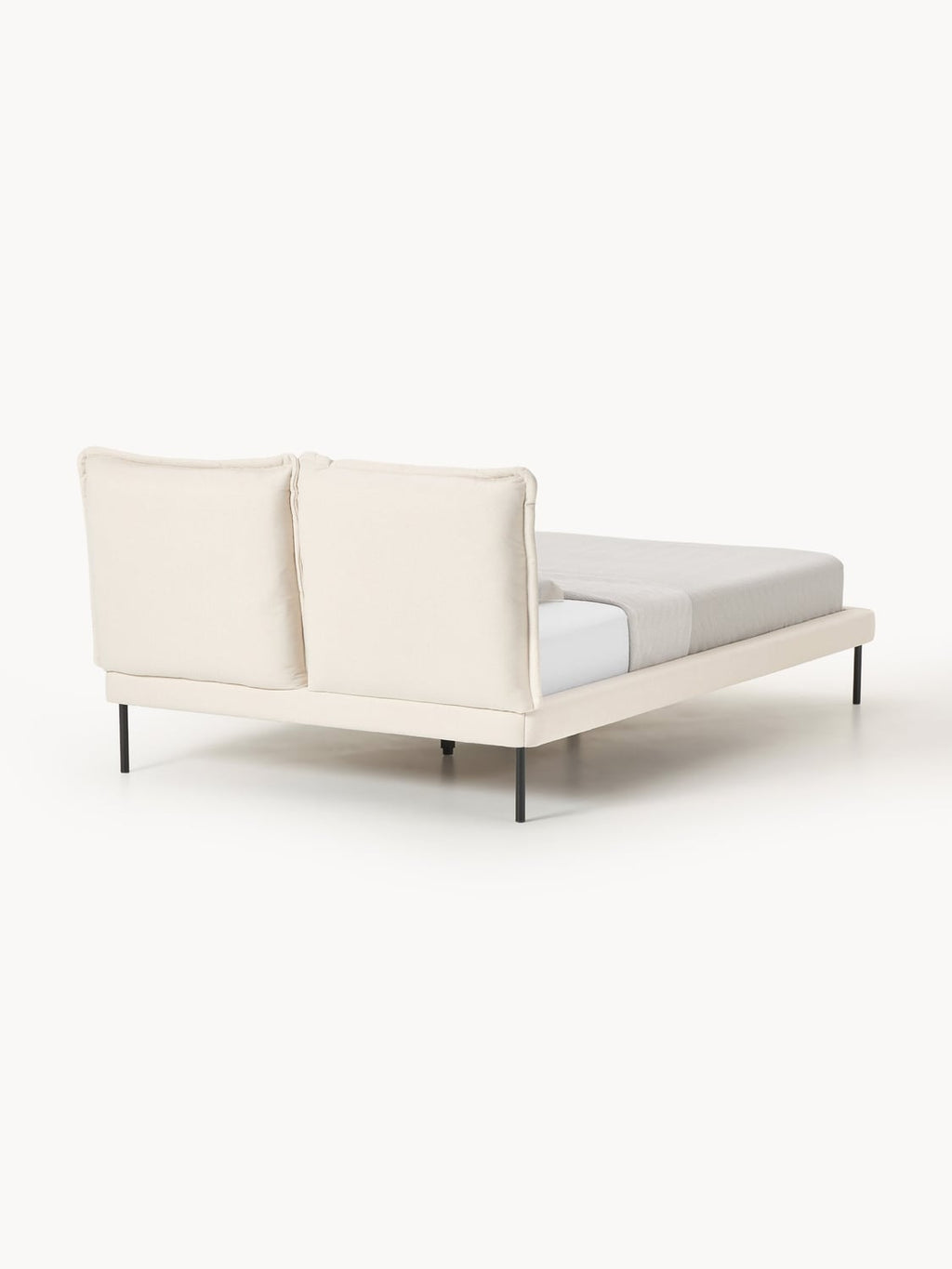 Amelia Upholstered Bed — Pearl Grey