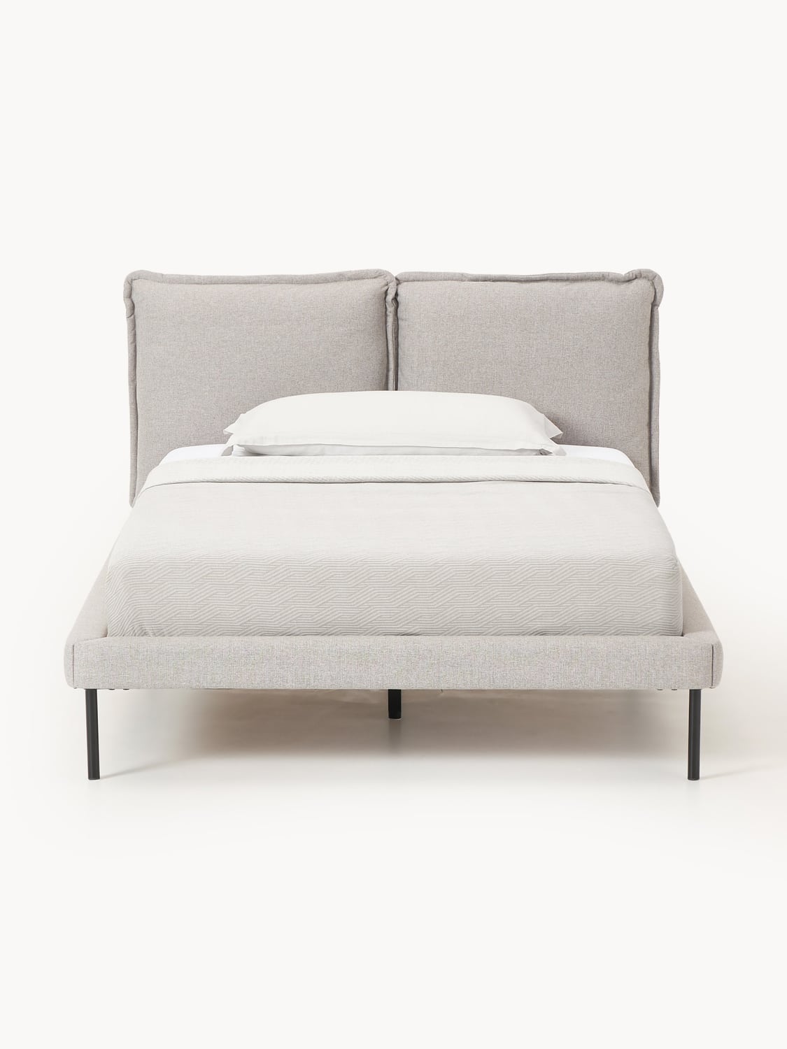 Amelia Upholstered Bed — Mist Grey