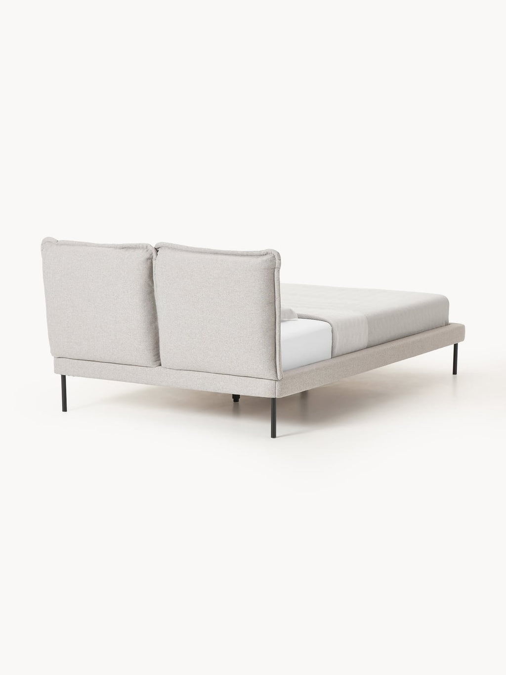 Amelia Upholstered Bed — Mist Grey