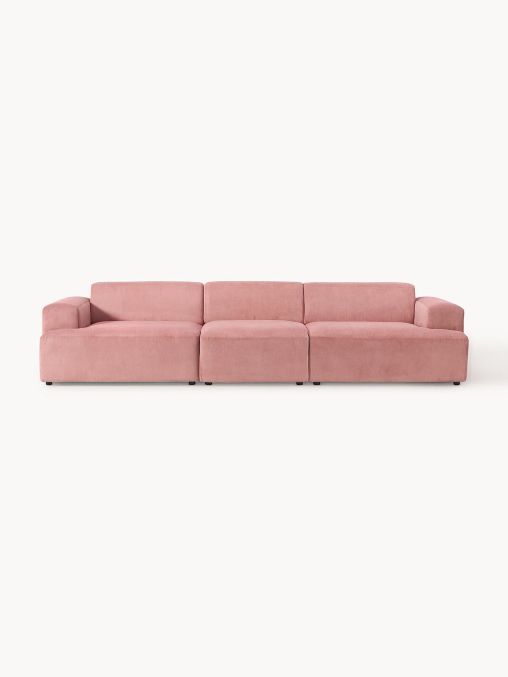 Melva Corduroy-Sofa (4-seater) — Pink