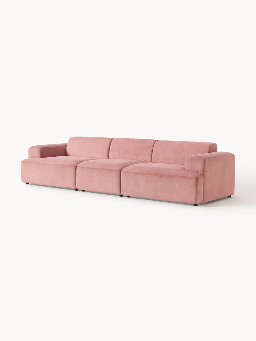 Melva Corduroy-Sofa (4-seater) — Pink