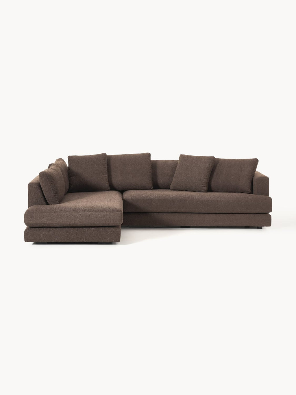 Tribeca Bouclé Corner Sofa — Brown