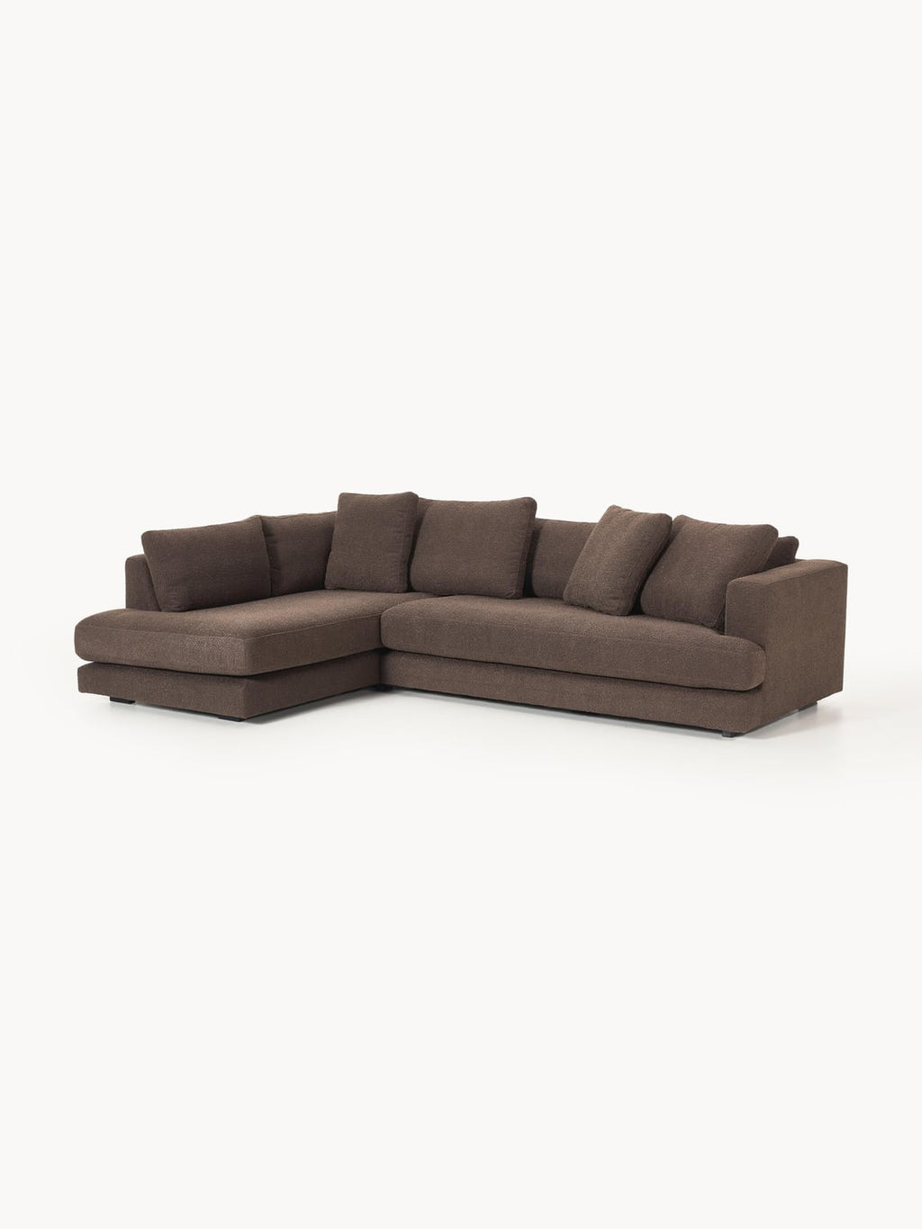 Tribeca Bouclé Corner Sofa — Brown