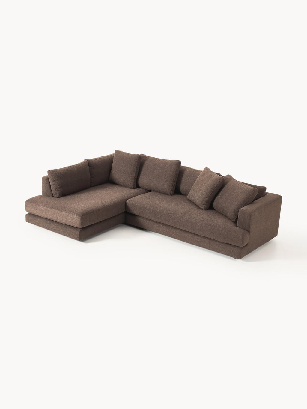 Tribeca Bouclé Corner Sofa — Brown