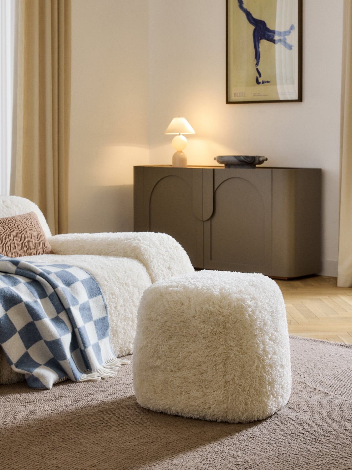 Wolke Tall Teddy-Sofa Ottoman
