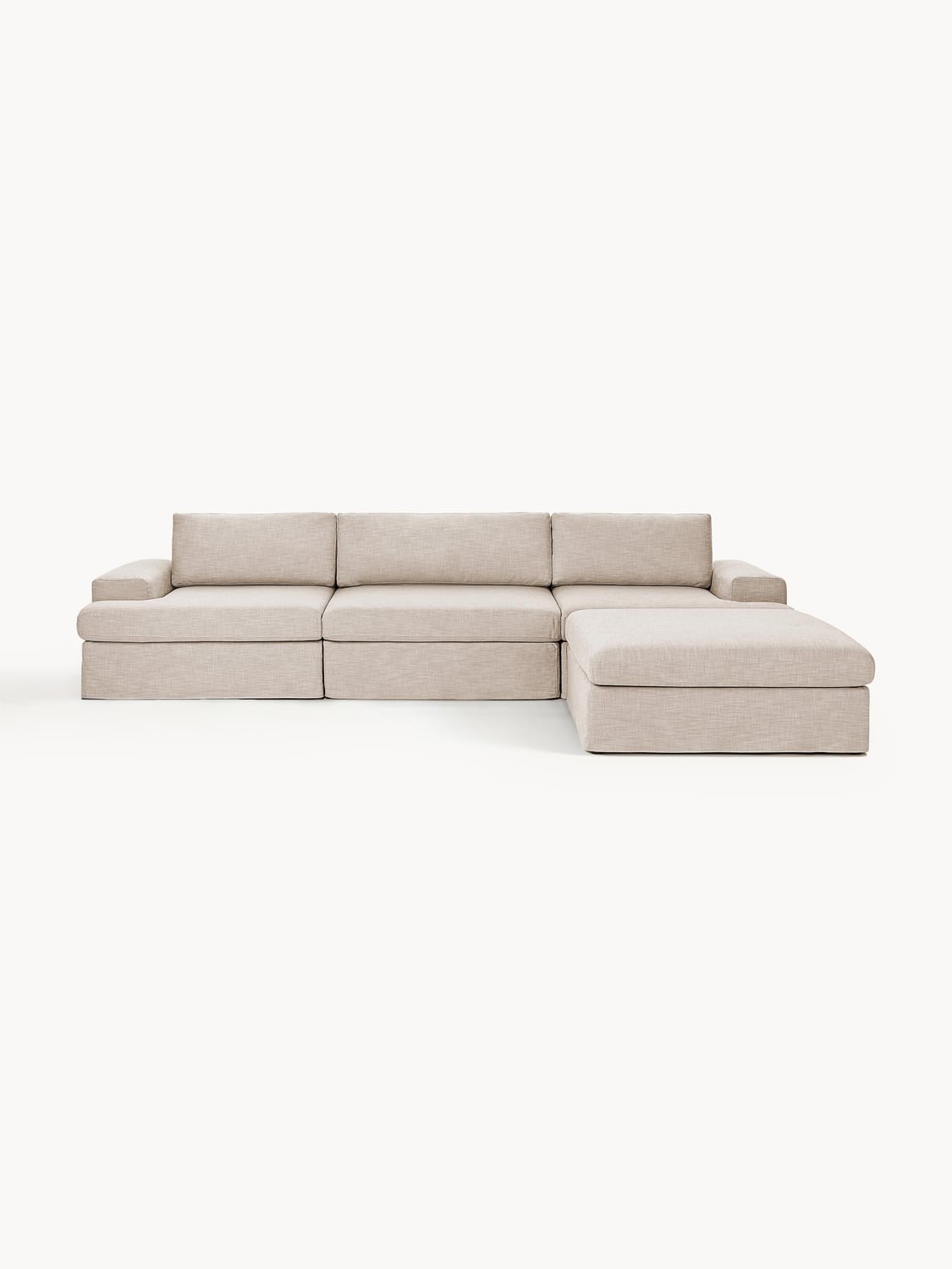 Russell Modular Sofa (4-seater) with Ottoman (left/right) — Oatmeal