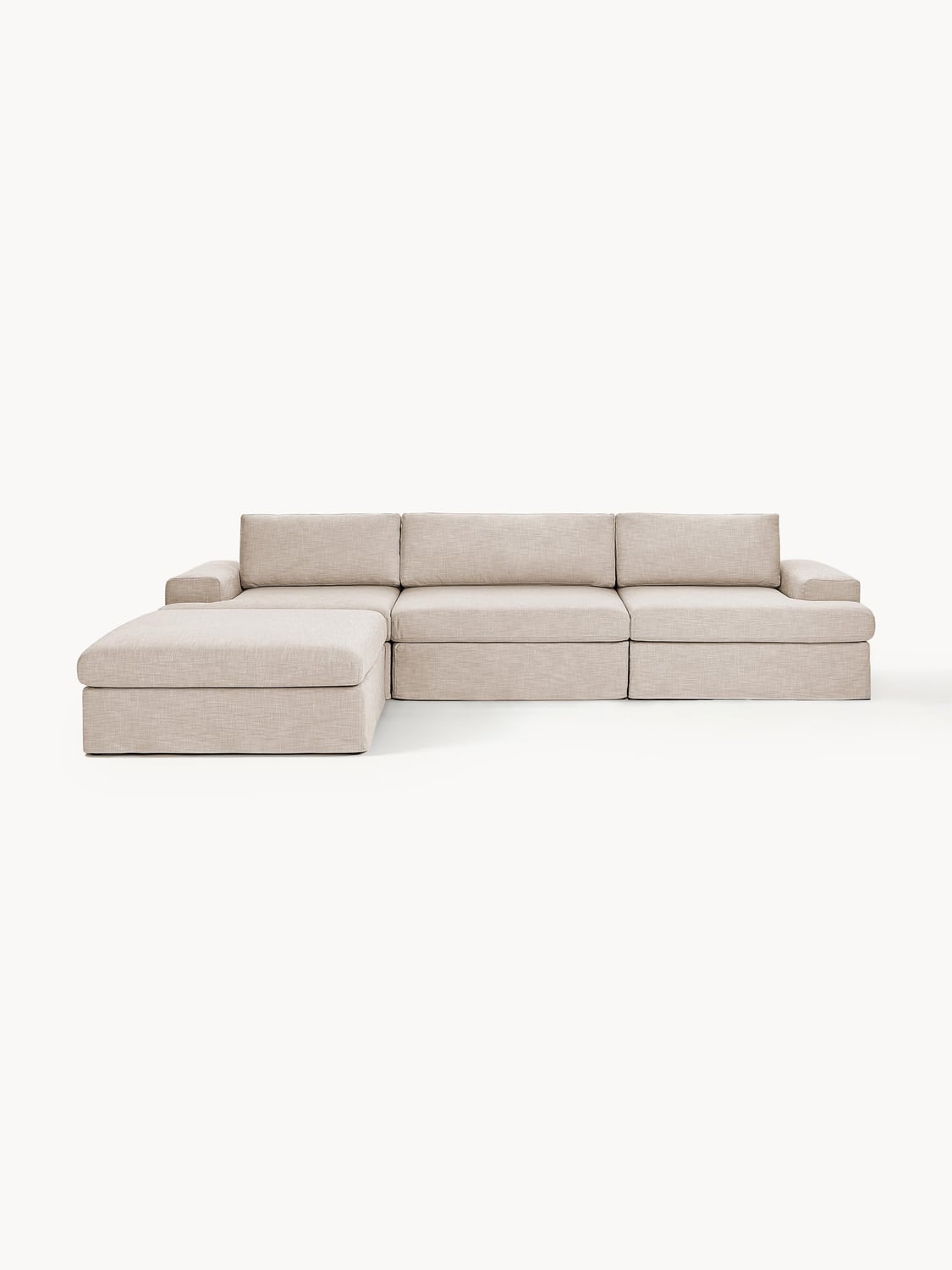 Russell Modular Sofa (4-seater) with Ottoman (left/right) — Oatmeal