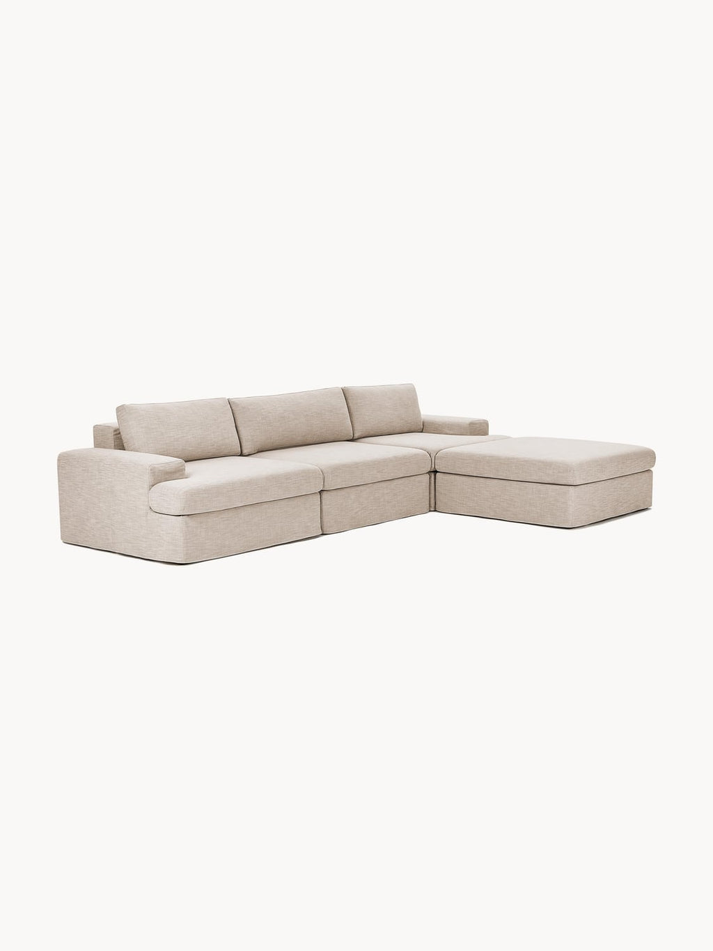 Russell Modular Sofa (4-seater) with Ottoman (left/right) — Oatmeal