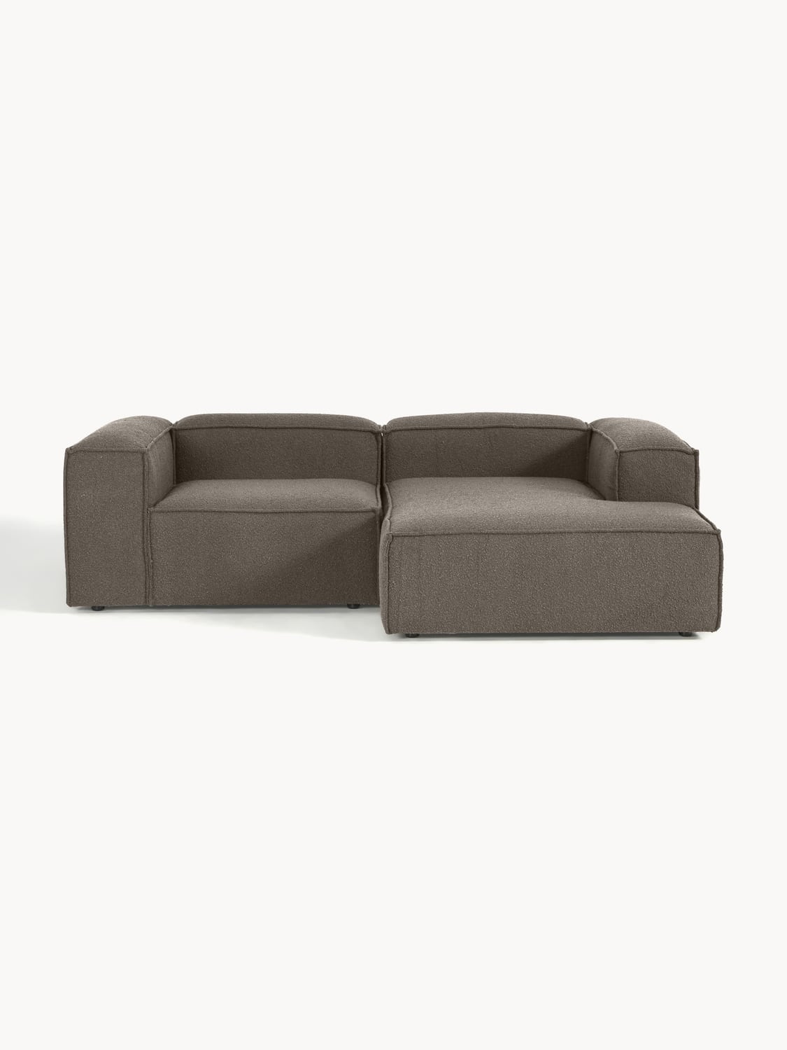 Lennon Modular Bouclé Corner Sofa (2-seater) — Dark Grey