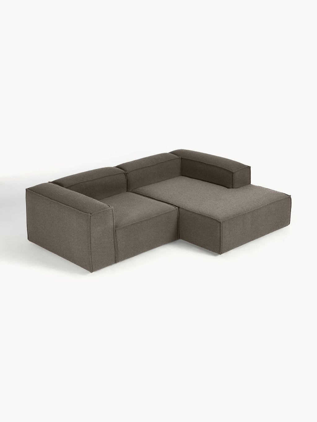 Lennon Modular Bouclé Corner Sofa (2-seater) — Dark Grey