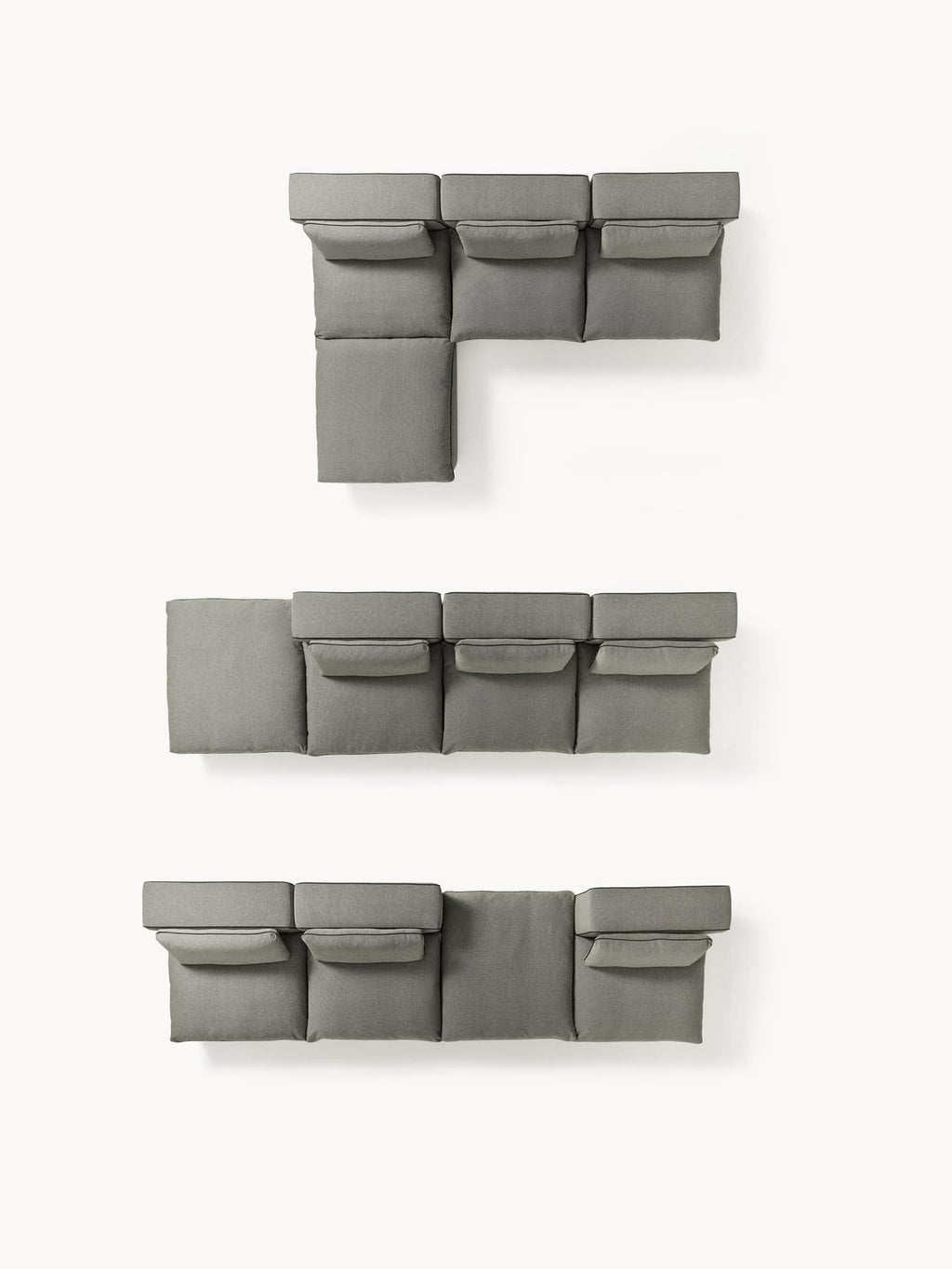 Felix Modular Sofa with Ottoman (left/right) — Dark Grey