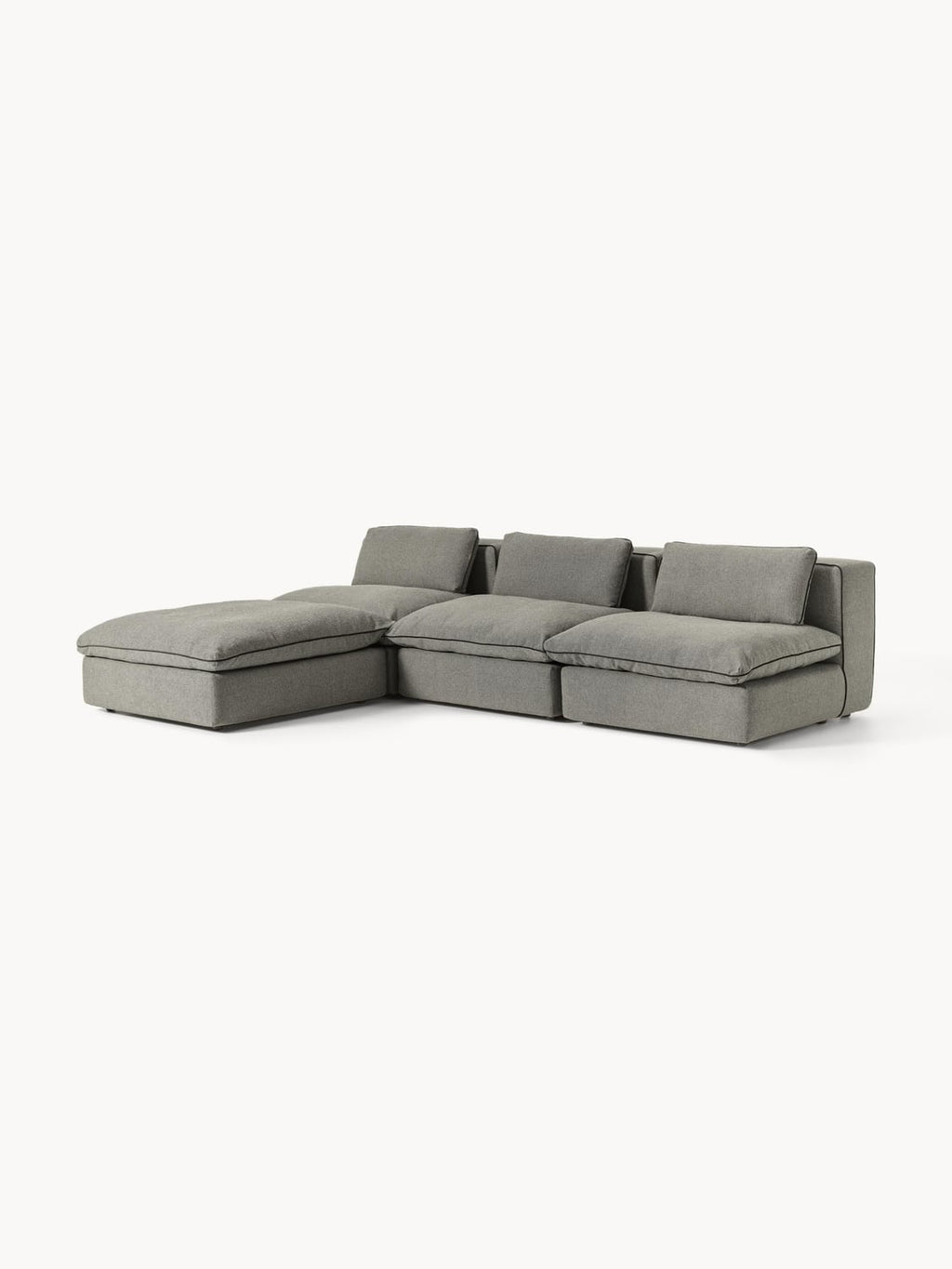 Felix Modular Sofa with Ottoman (left/right) — Dark Grey