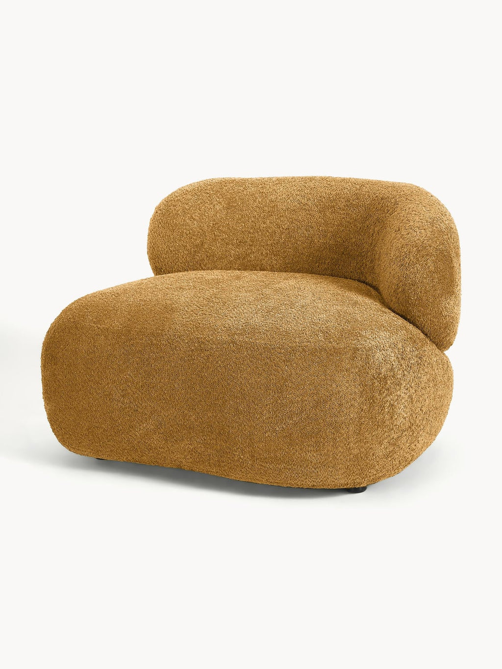 Alba Lounge Chair in Teddy Bouclé — Caramel