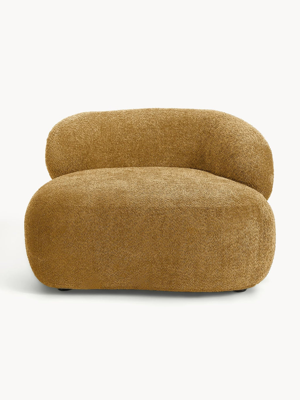 Alba Lounge Chair in Teddy Bouclé — Caramel