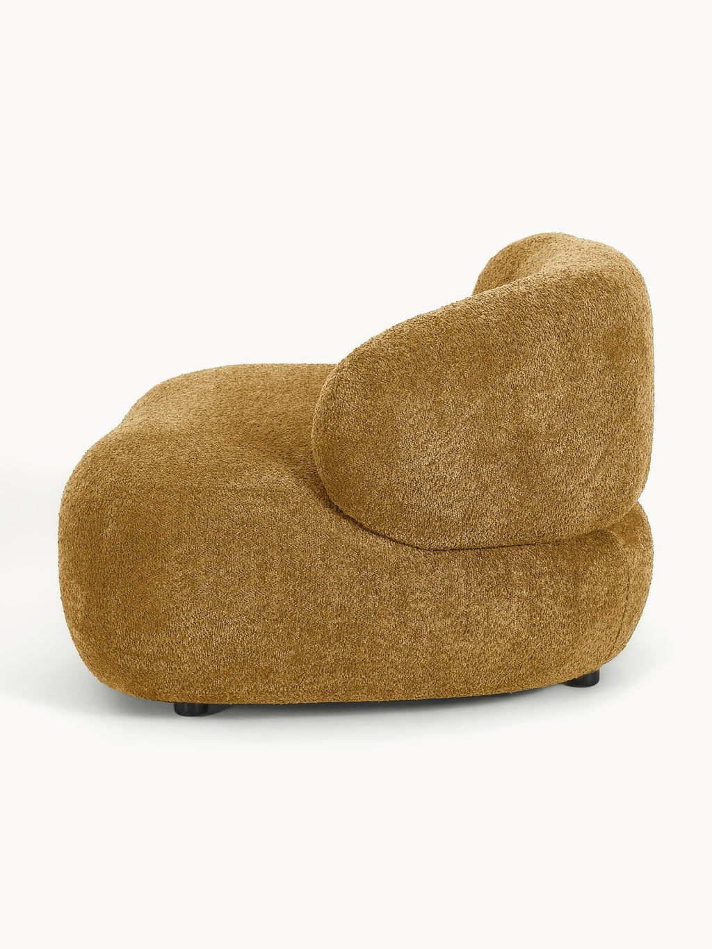 Alba Lounge Chair in Teddy Bouclé — Caramel