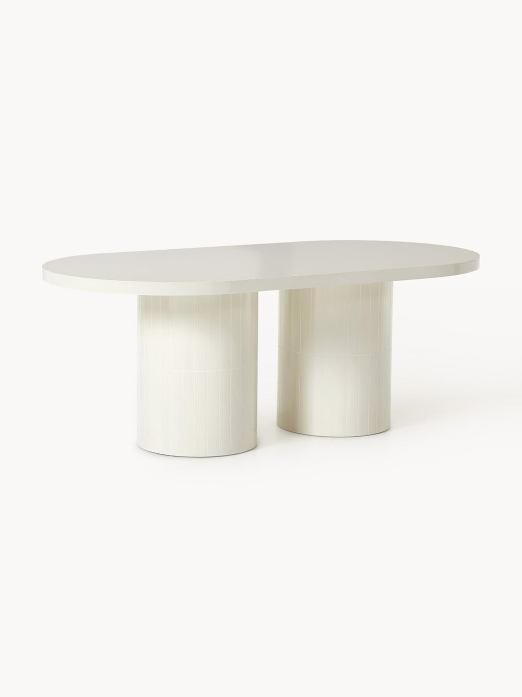 Saya Oval Garden Dining Table, 200 x 100 cm — Off-White