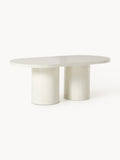 Saya Oval Garden Dining Table, 200 x 100 cm — Off-White