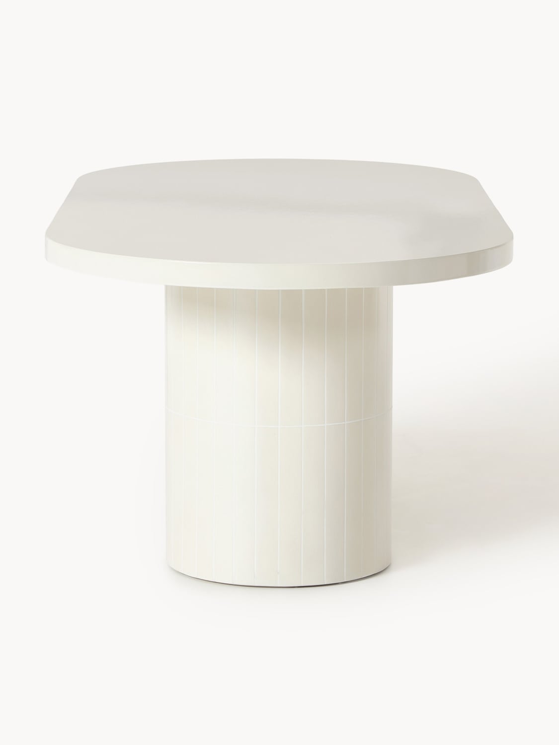 Saya Oval Garden Dining Table, 200 x 100 cm — Off-White