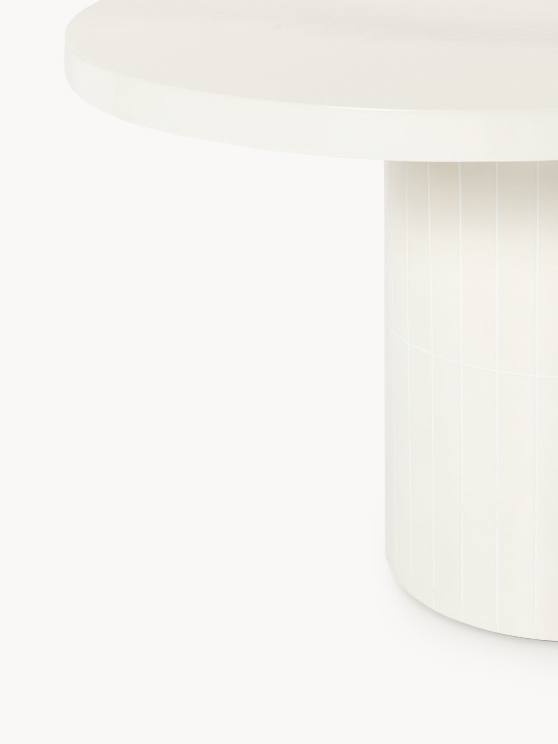 Saya Oval Garden Dining Table, 200 x 100 cm — Off-White