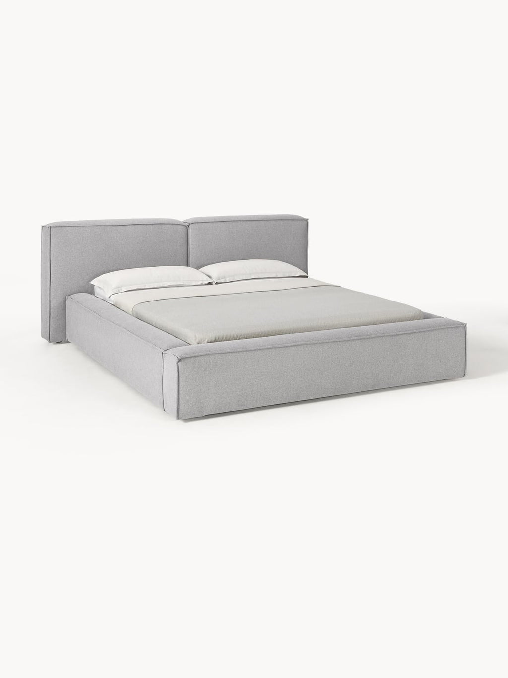 Lennon Upholstered Bed — Oatmeal