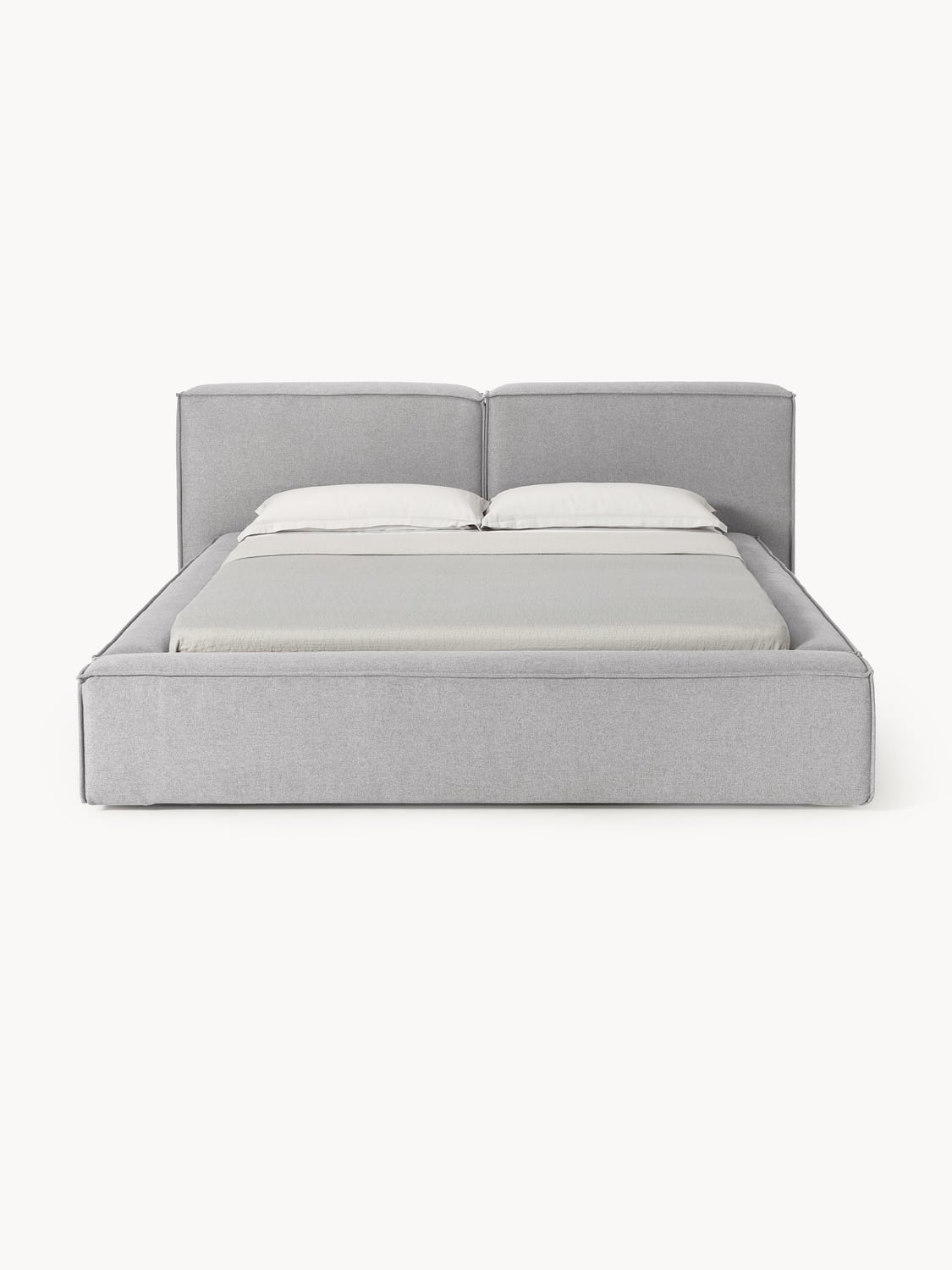Lennon Upholstered Bed — Oatmeal