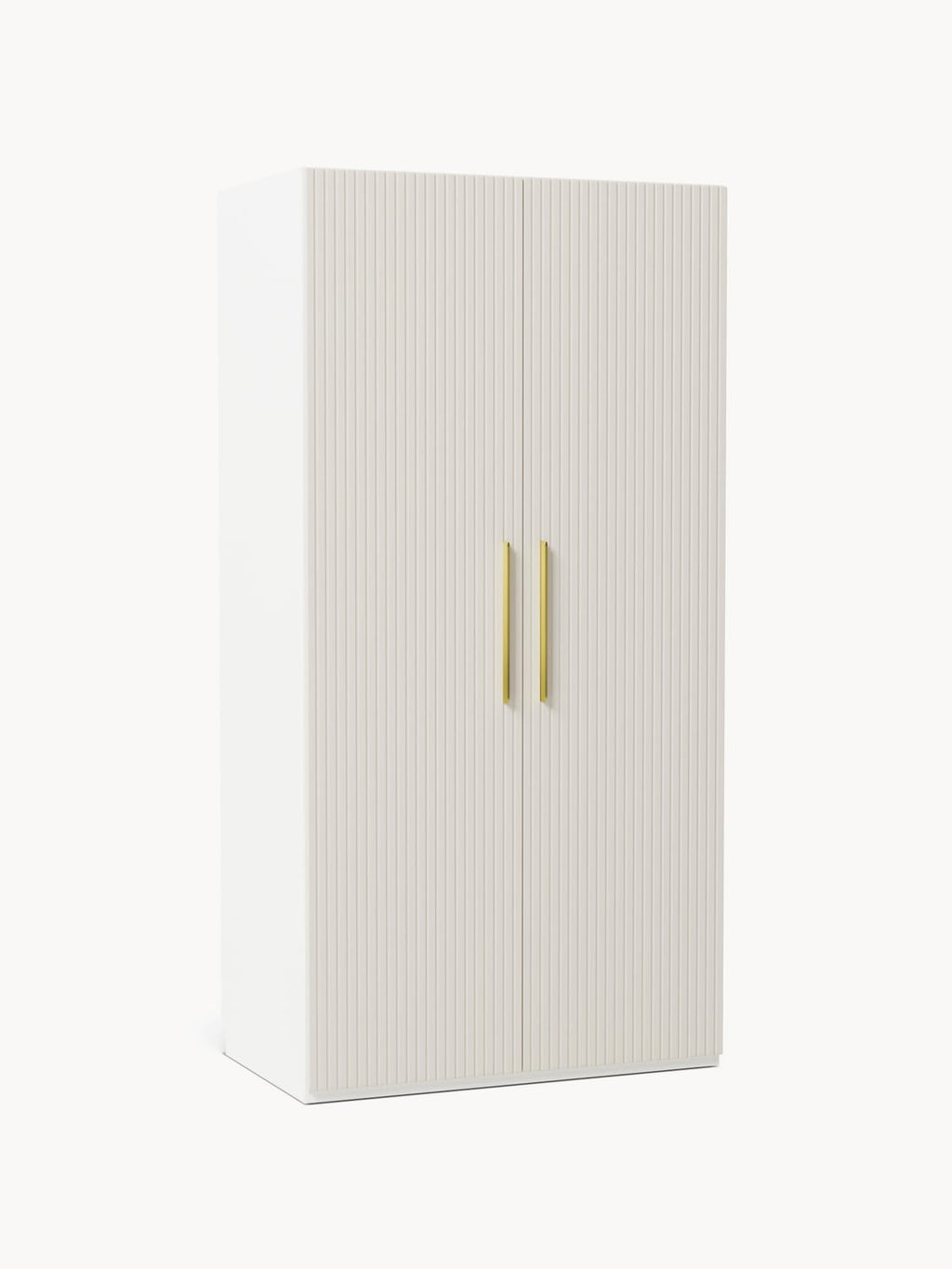 Simone Modular Hinged-Door Wardrobe, 100 cm Width, in various sizes — Off-White