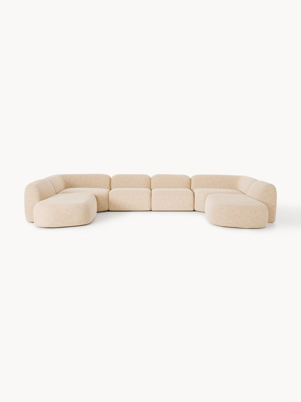Wolke Modular Bouclé XL Sofa — Blush