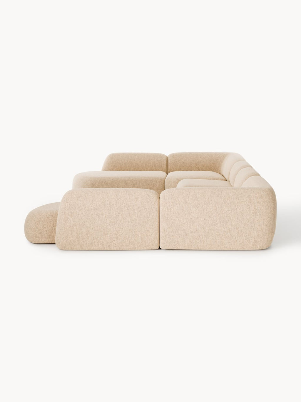Wolke Modular Bouclé XL Sofa — Blush