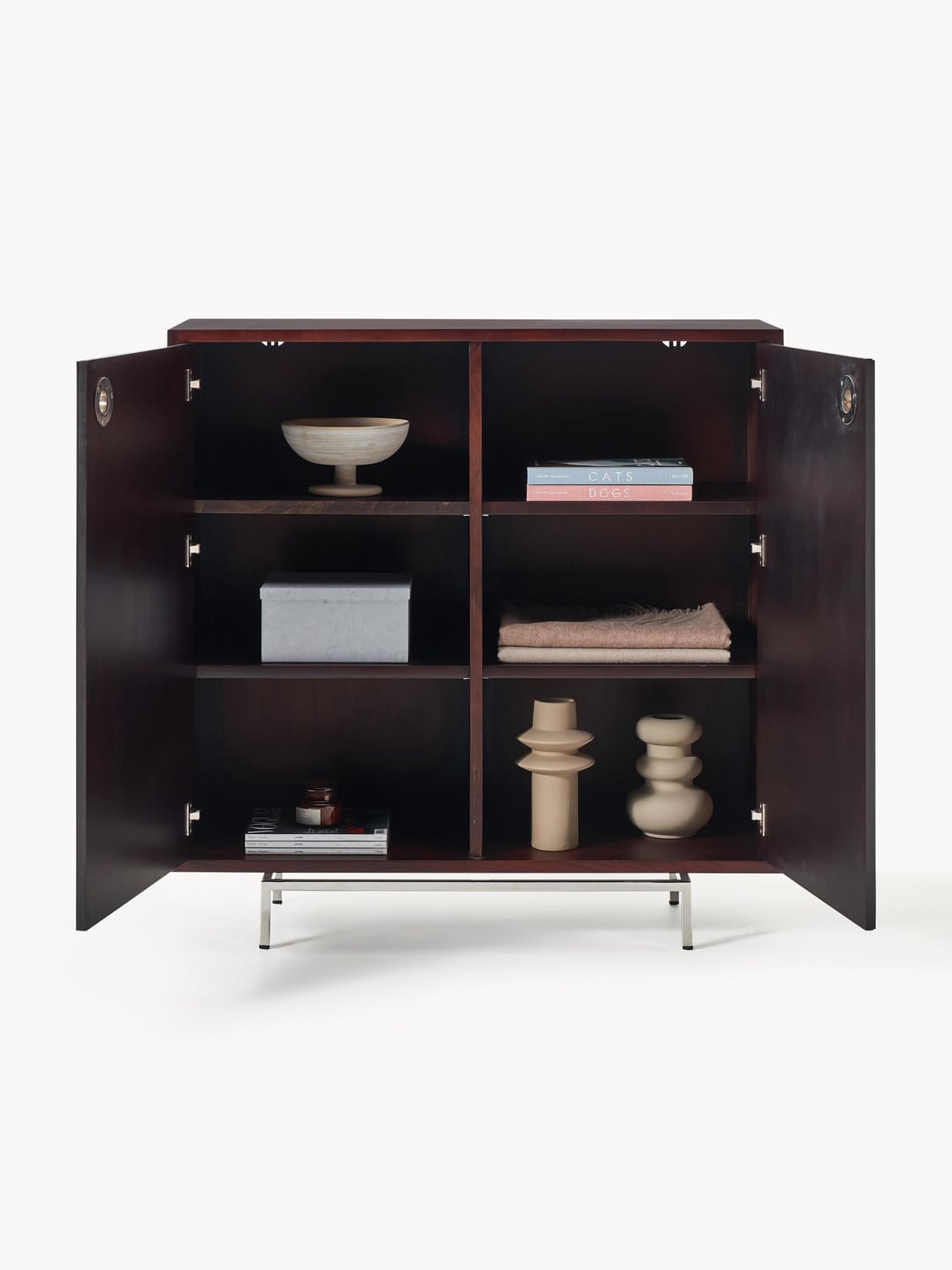 Scarlett Highboard with Mirrored Glass Doors
